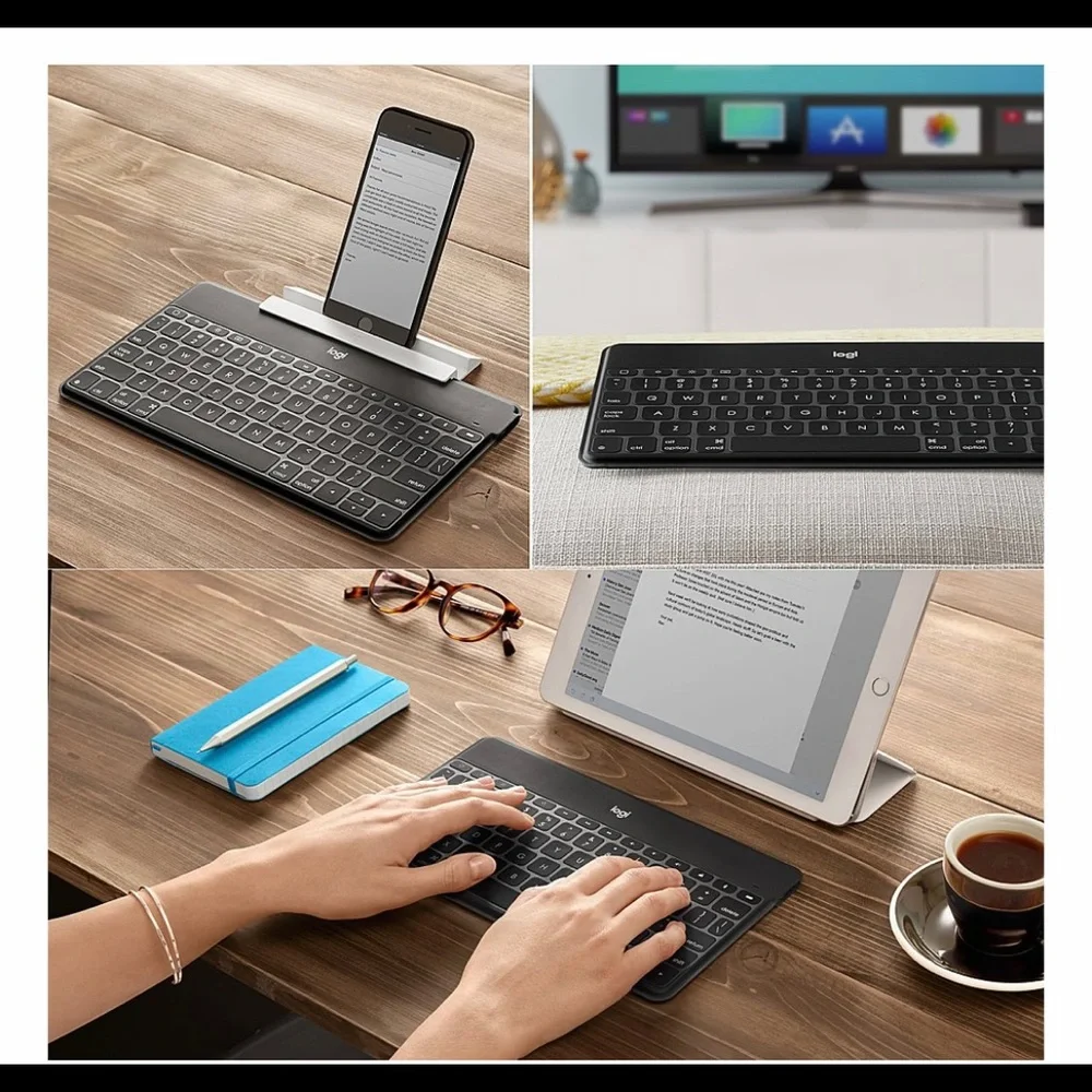 Logitech Keys-To-Go Keyboard for iPhone, iPad, & Apple TV Design - Black